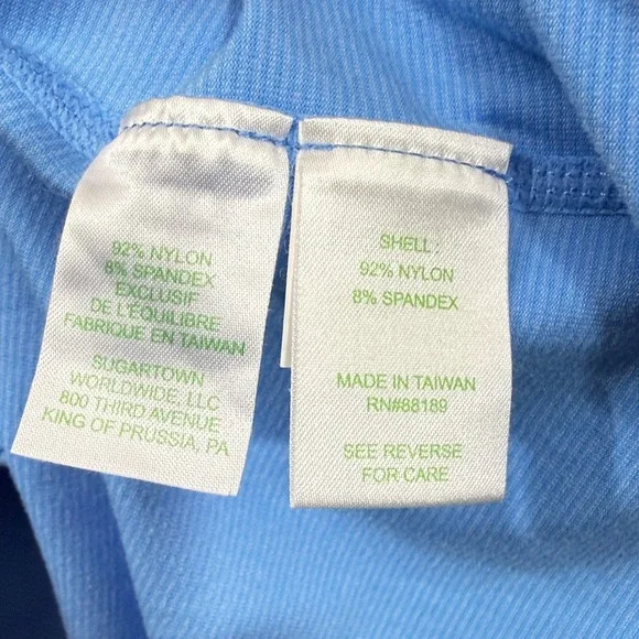 Lilly Pulitzer Kapri Luxletic Jacket Womens XL Blue Feeder Stripe Full Zip Gold‎ - Picture 6 of 10